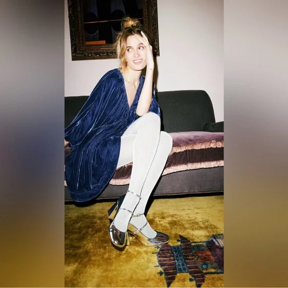 Free People Portia Velvet Dress - Picture 1 of 3